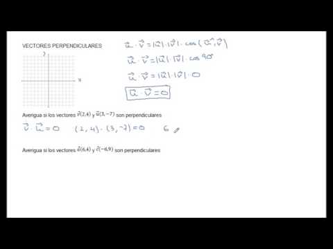 ¿Cómo saber si dos vectores son perpendiculares?