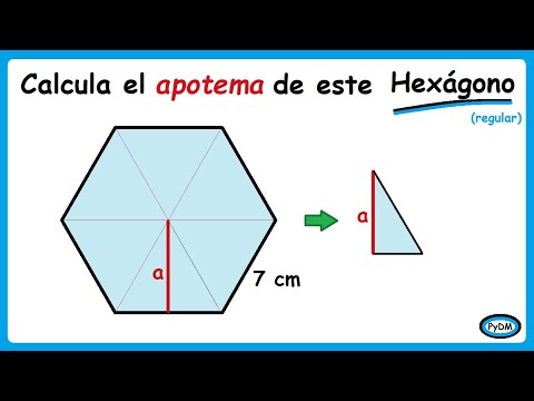 ¿Cómo se calcula el apotema de un hexagono?