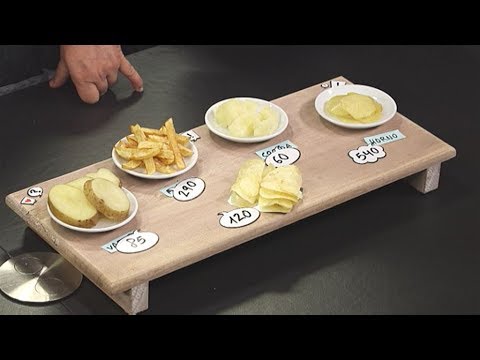 ¿Cuánto son 100 g de patatas fritas?