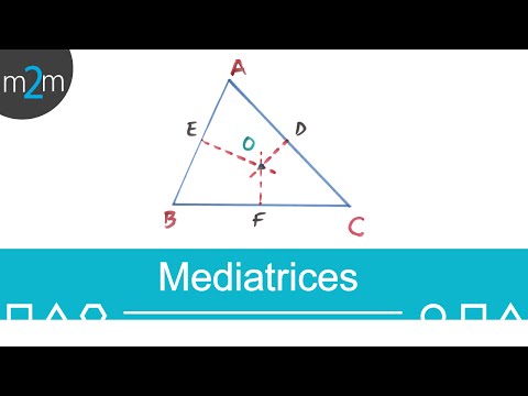 ¿Qué es una mediatriz en un triangulo?